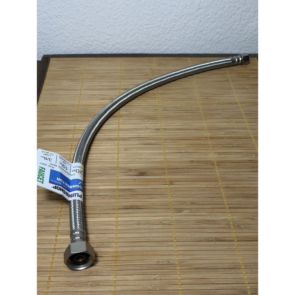 Plumbshop By Brass craft PLS1-KCF ‎ 1/2"x 3/8" x20"  Braided SS Faucet Connector